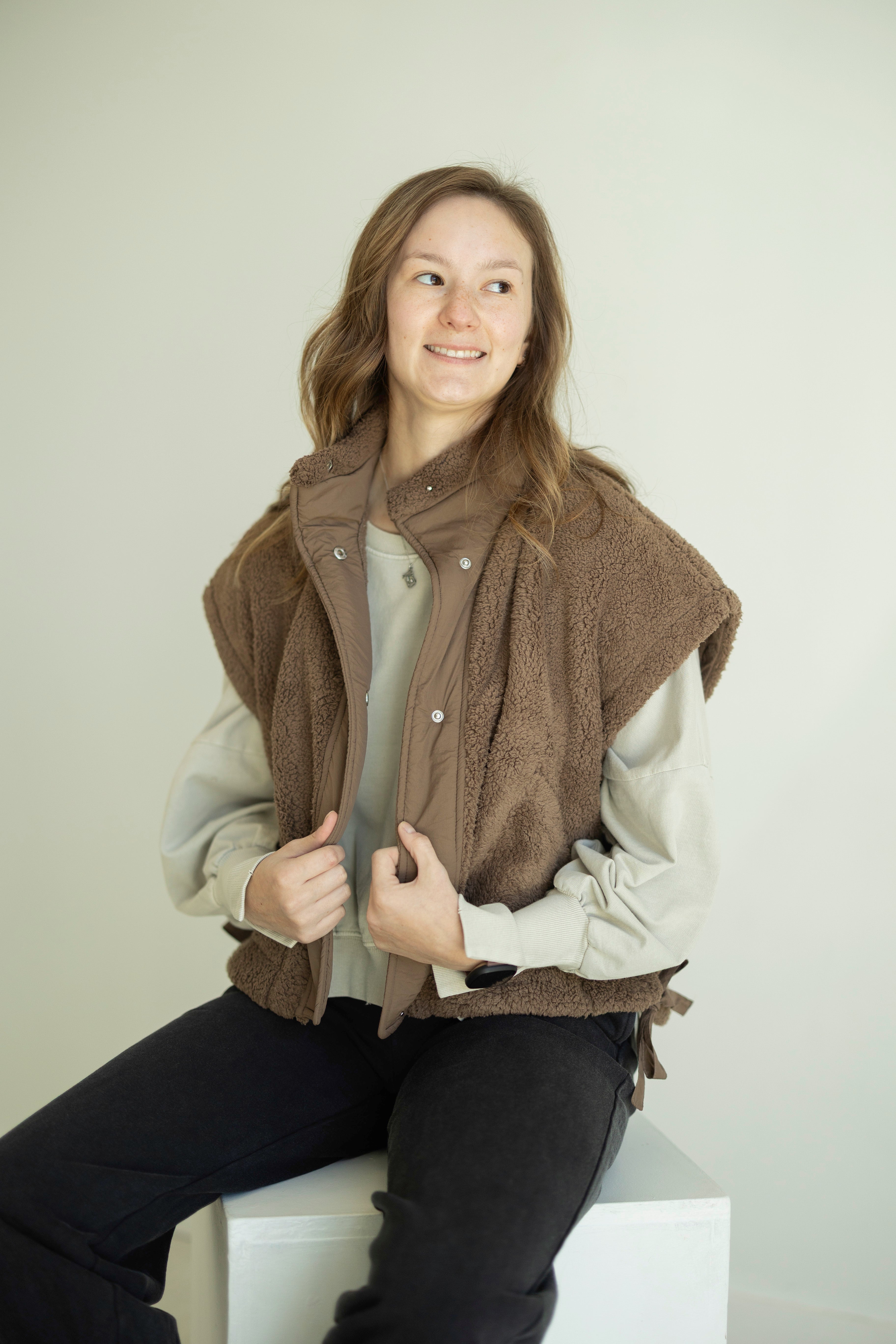 Tori Quilted Sherpa Vest