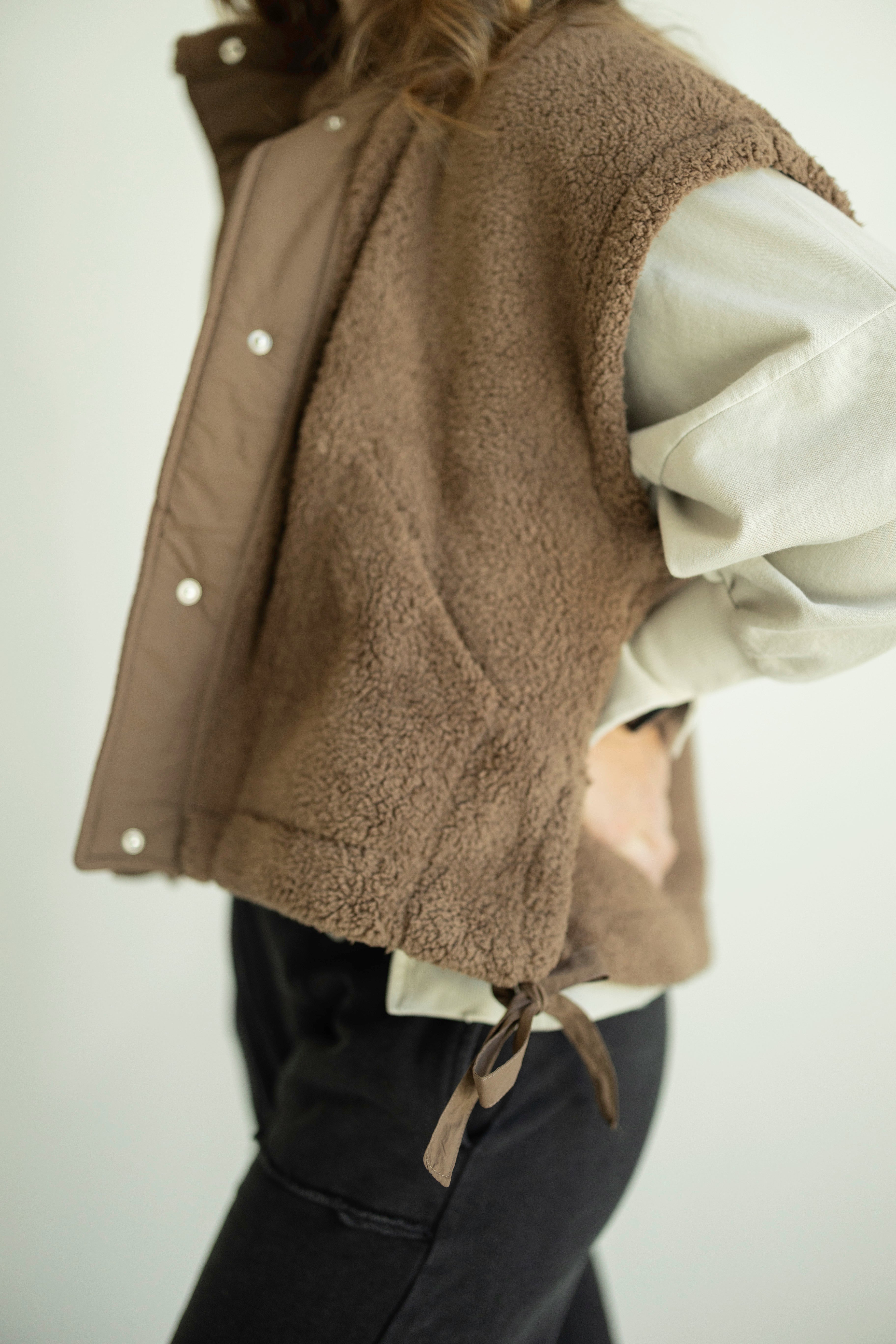 Tori Quilted Sherpa Vest