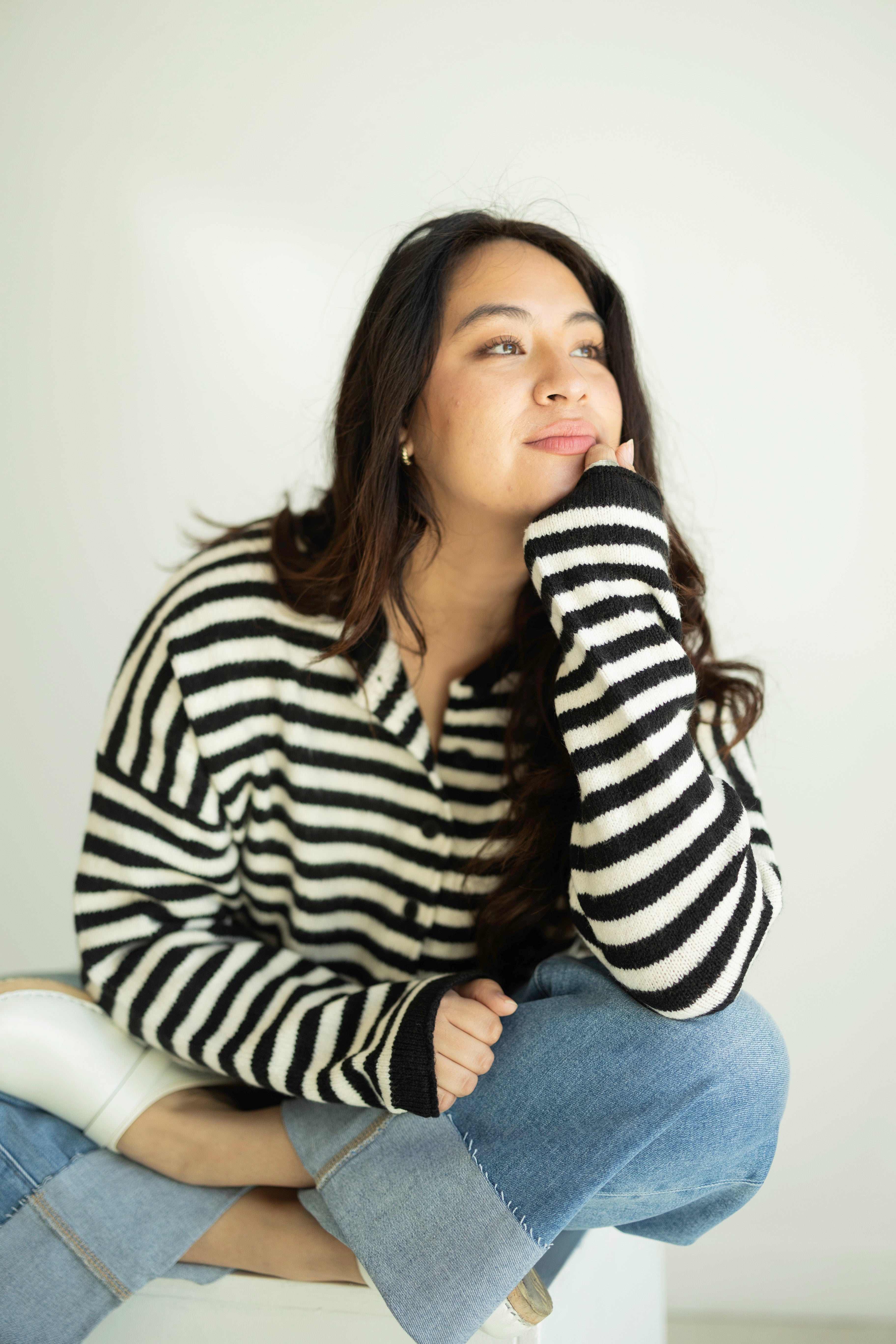 Shay Striped Buttondown Cardigan