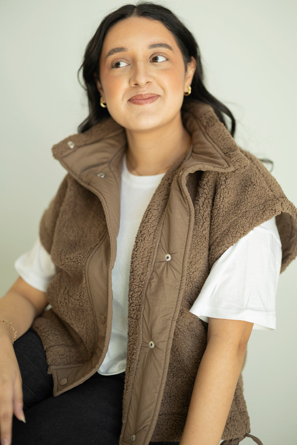Tori Quilted Sherpa Vest