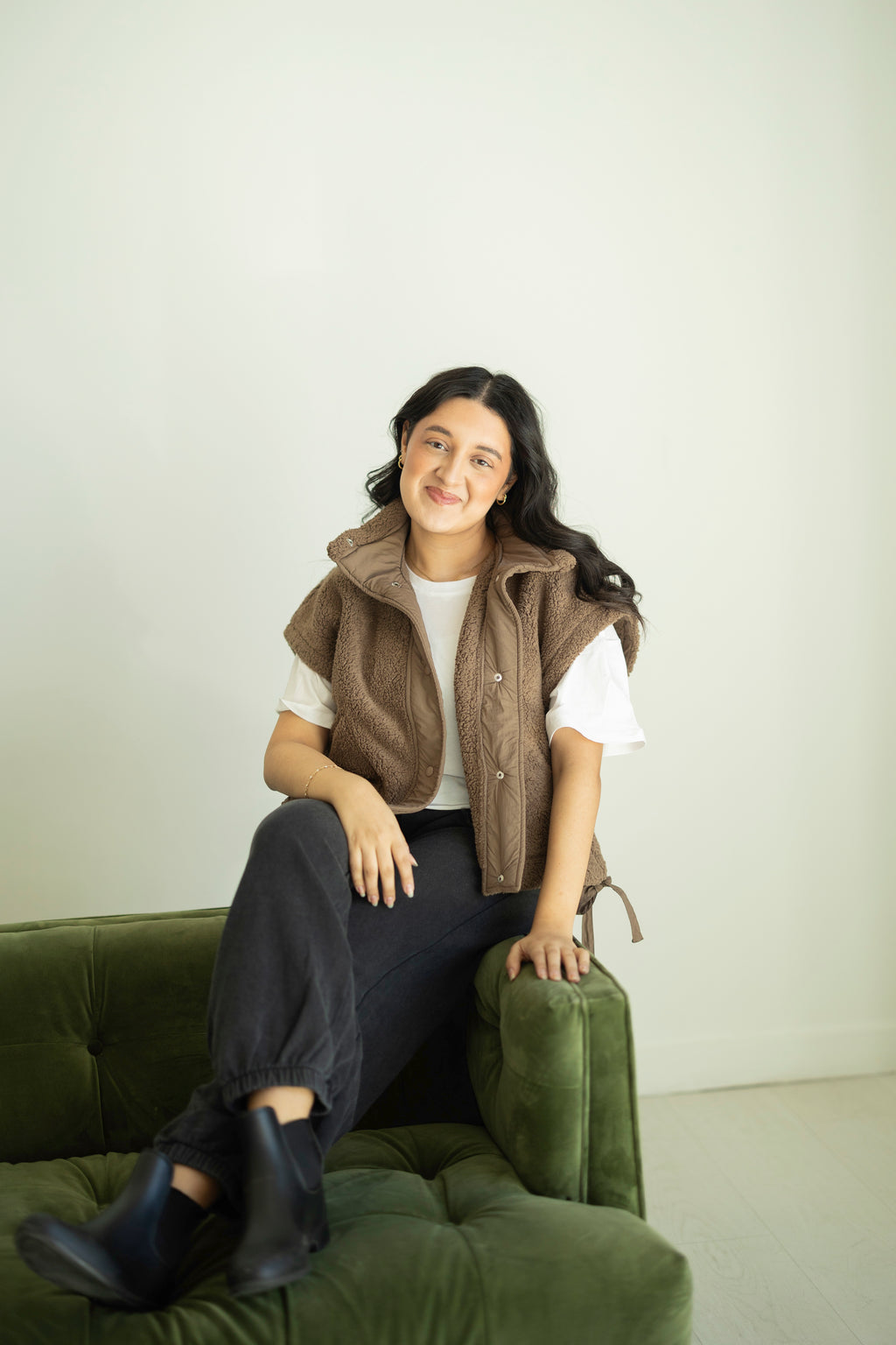 Tori Quilted Sherpa Vest