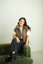 Tori Quilted Sherpa Vest