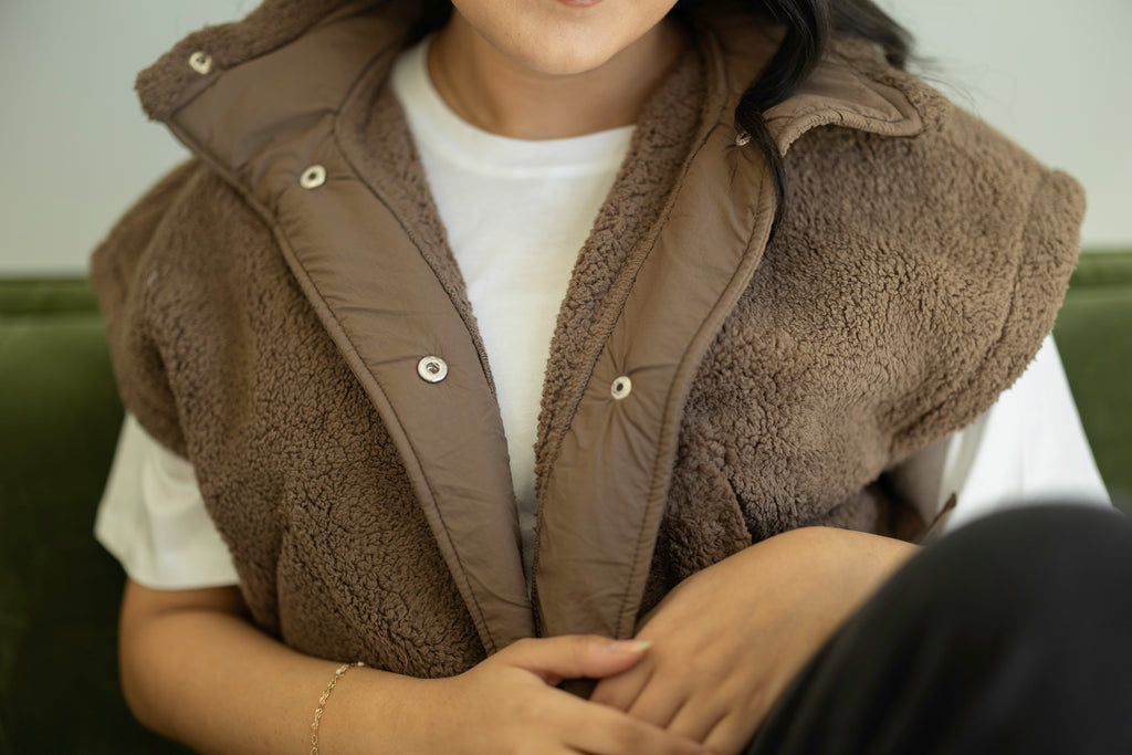 Tori Quilted Sherpa Vest