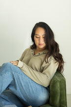 Faith Thermal Knit Henley Pullover