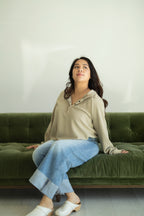 Brittney Cuffed High Rise Wide Leg Jeans