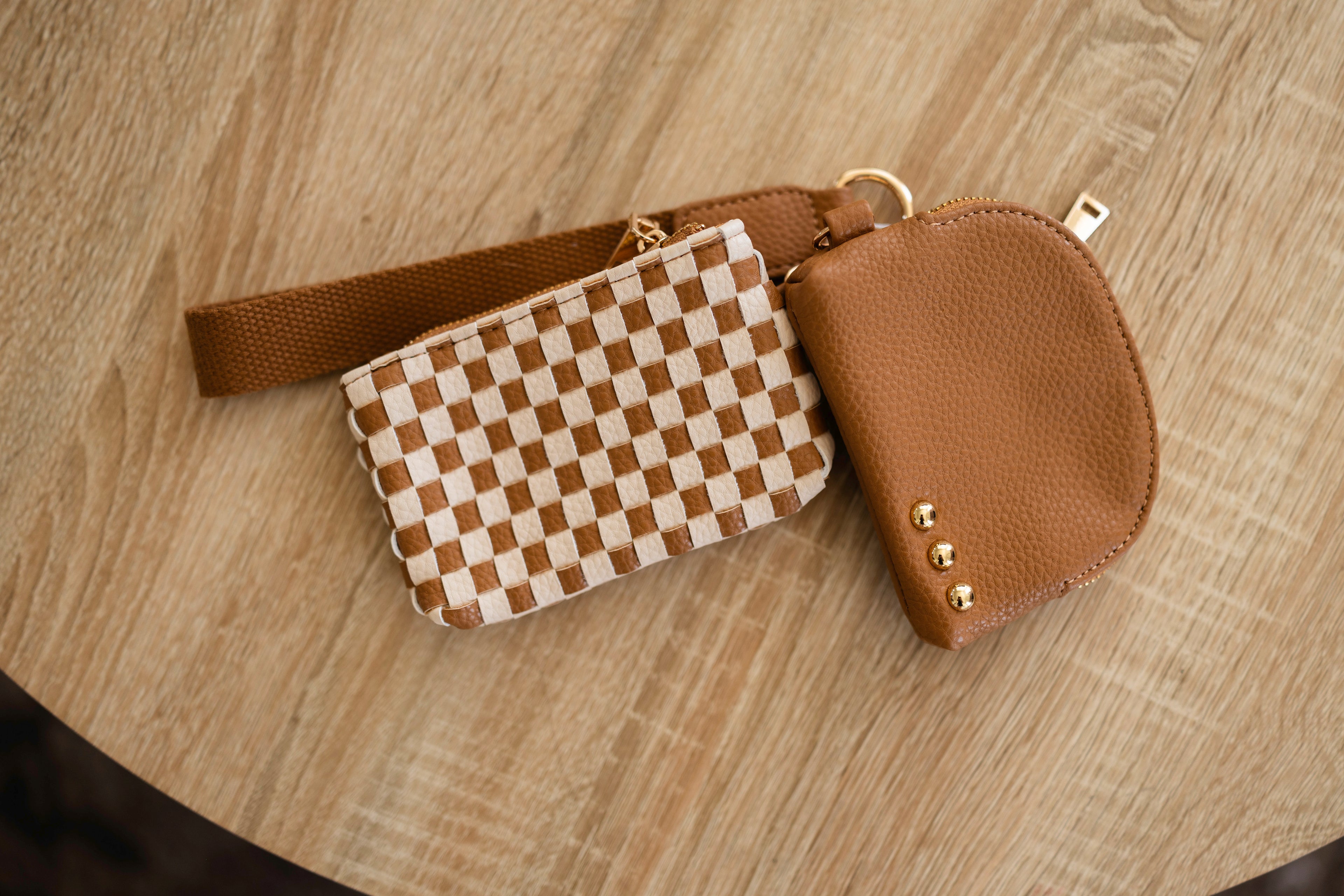 Wonderlust Woven Dual Pouch Wristlet