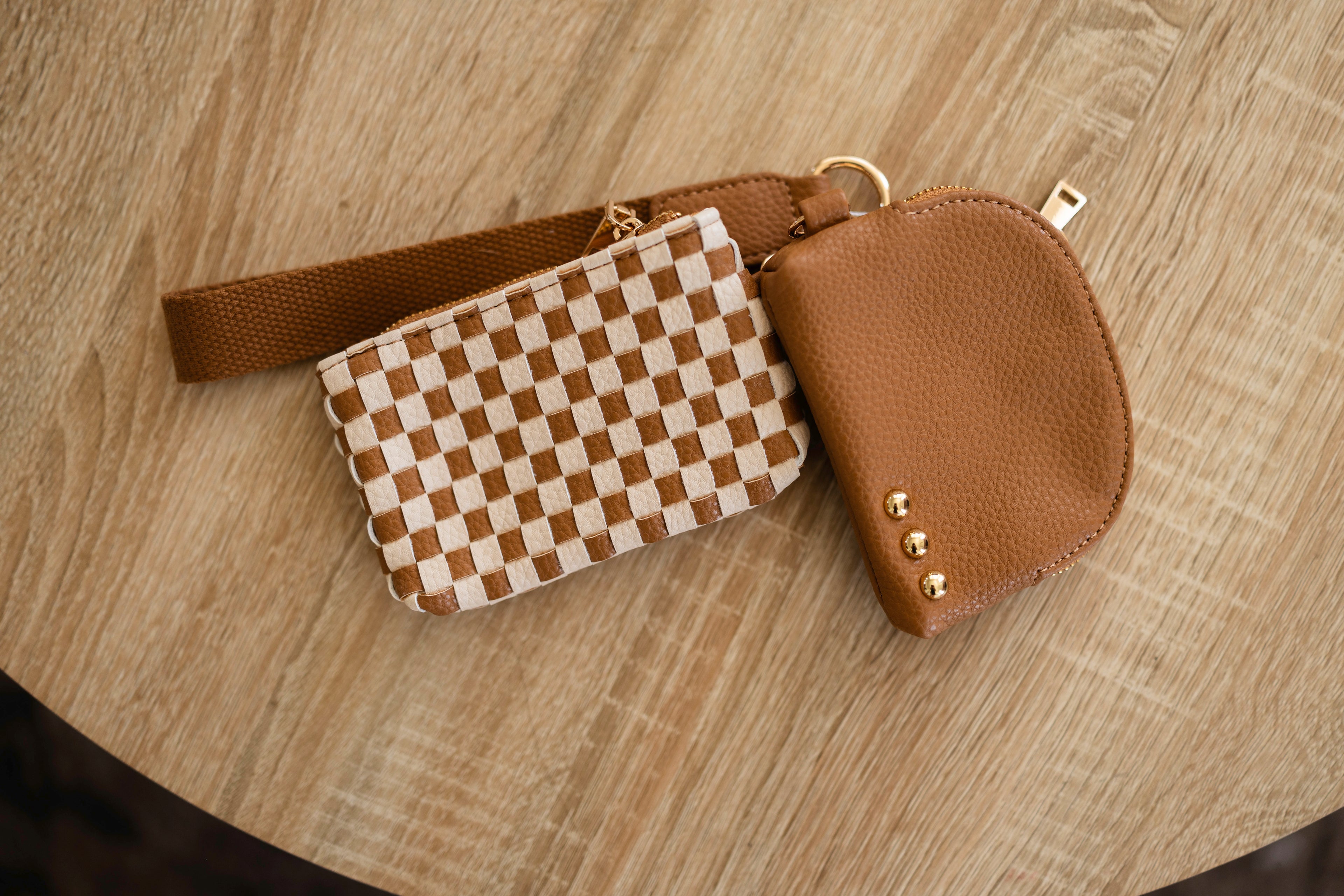 Wonderlust Woven Dual Pouch Wristlet