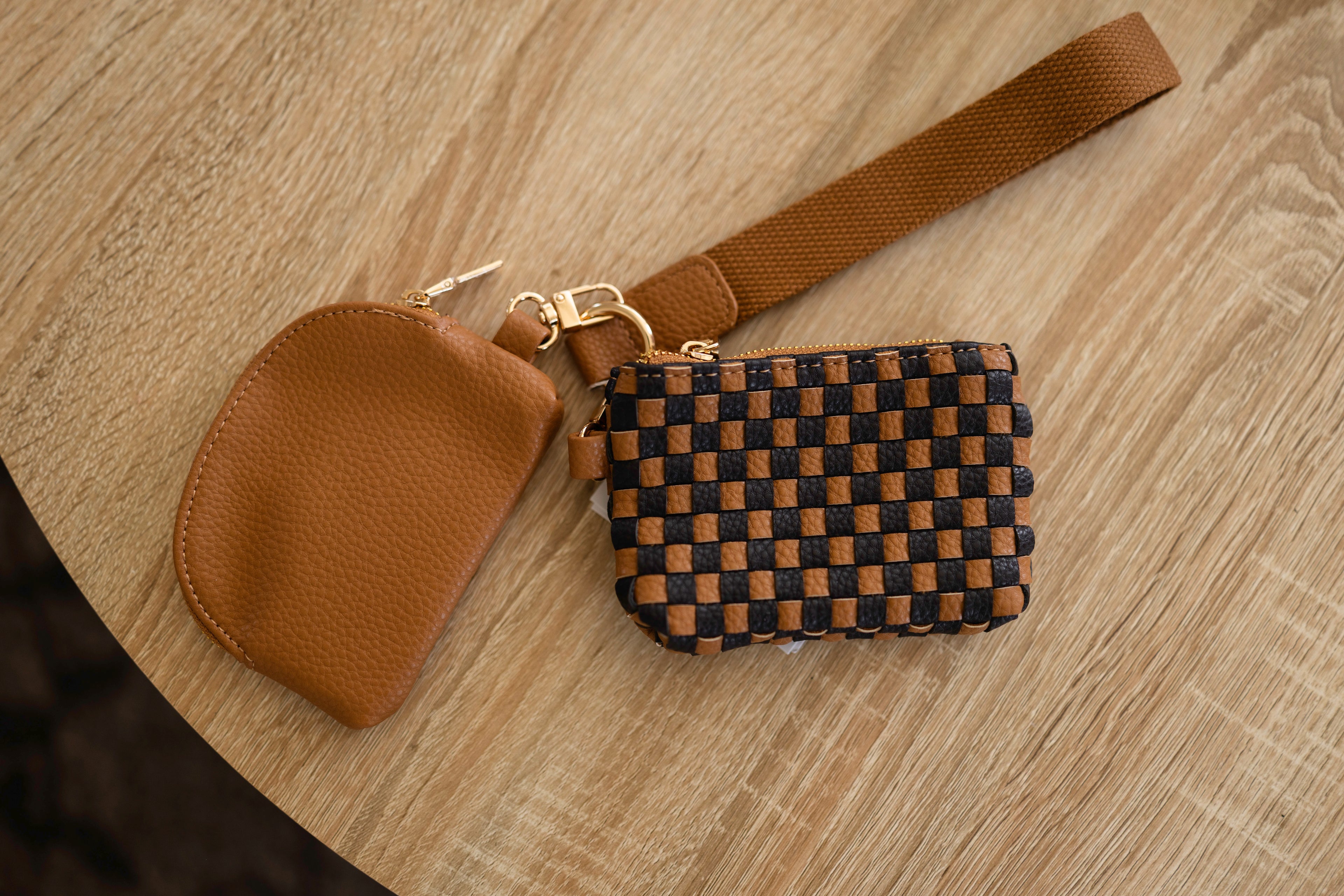 Wonderlust Woven Dual Pouch Wristlet