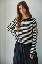 Shay Striped Buttondown Cardigan