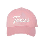 Texas Script Embroidered Baseball Hat