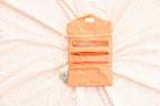 Embroidered Velvet Jewelry Organizer in Coral