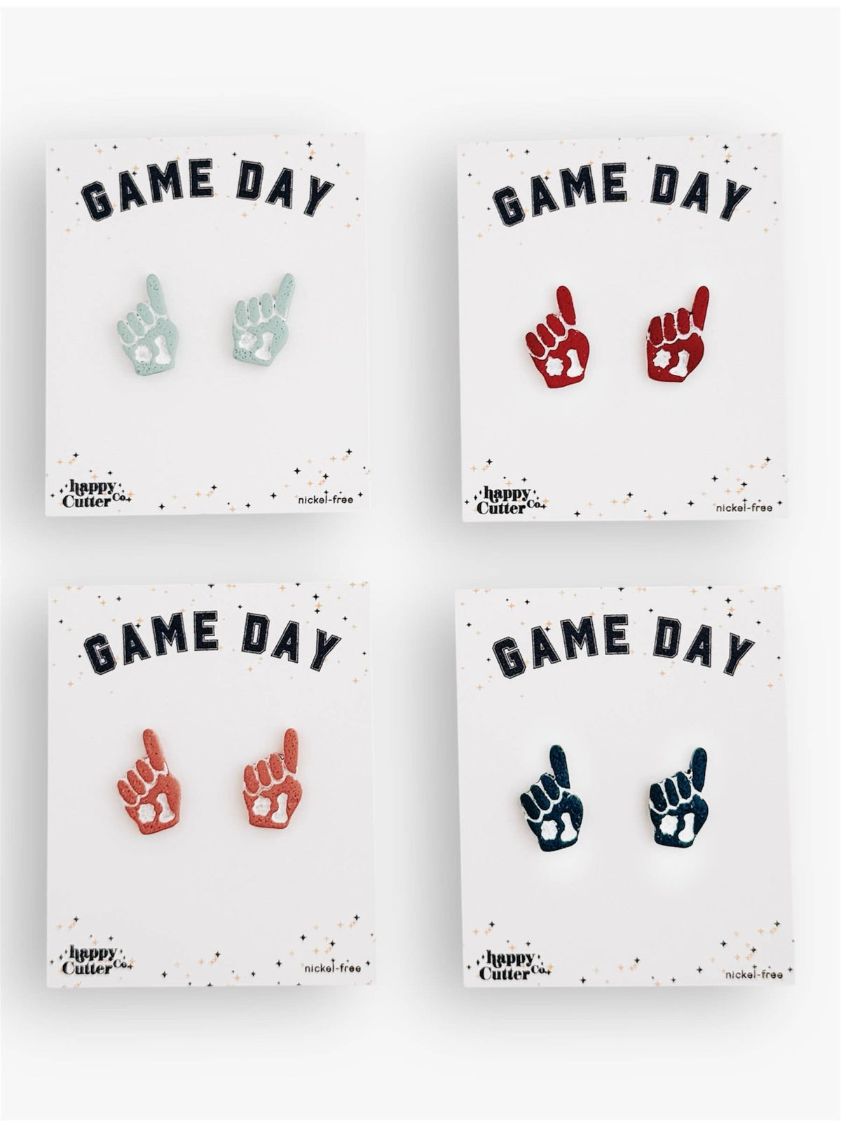 Custom Team Color Earrings | Foam Finger #1 Earrings