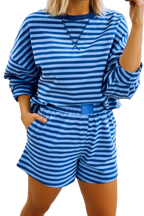 Macy Drop Shoulder Striped Short Set
