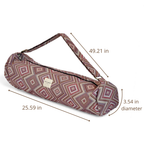 Geometric Jacquard Yoga Mat Bag – Pink & Lilac