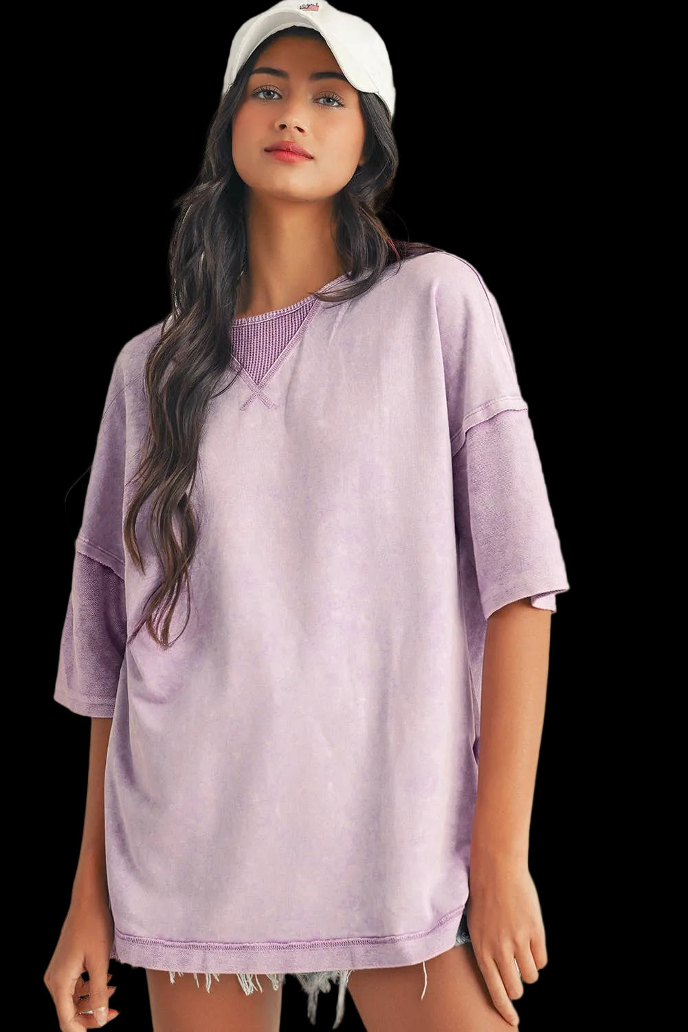 Jules Mineral Wash Dropped Shoulder Oversized Tee