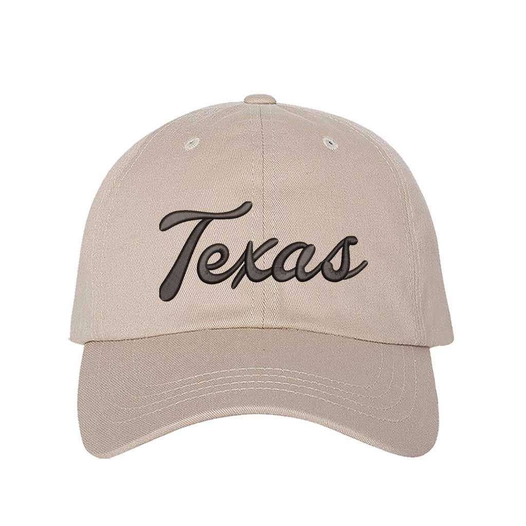 Texas Script Embroidered Baseball Hat