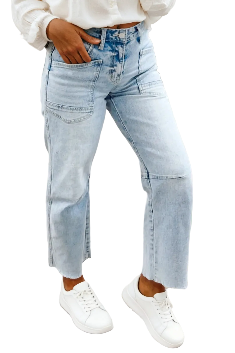 Ember Frayed Light Wash Jeans