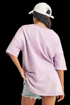 Jules Mineral Wash Dropped Shoulder Oversized Tee
