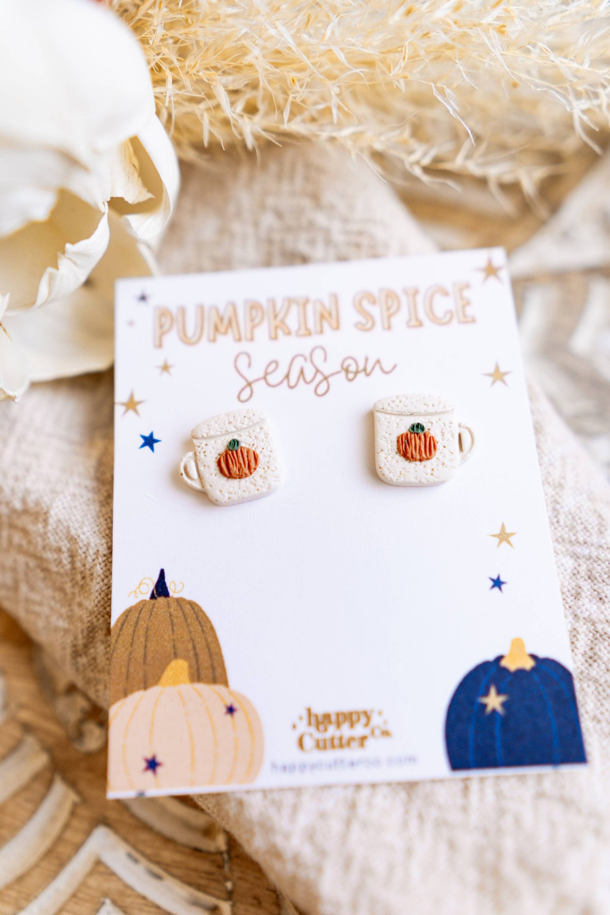 Cozy Fall Stud Earrings | Fall Mug Studs