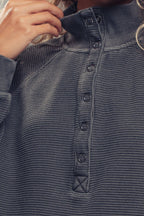 Faith Thermal Knit Henley Pullover