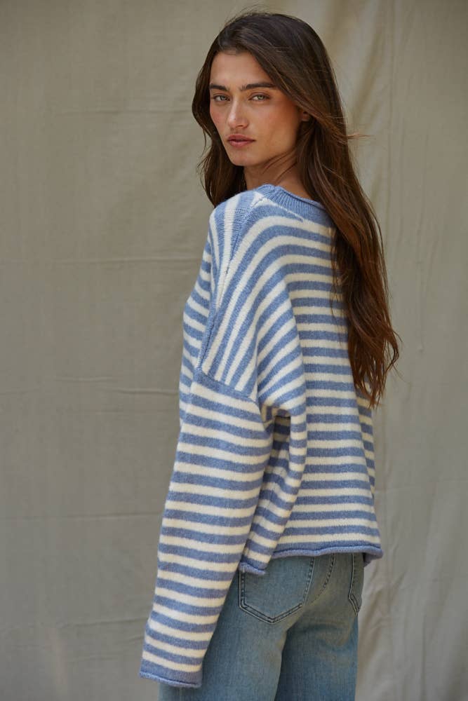 Shay Striped Buttondown Cardigan