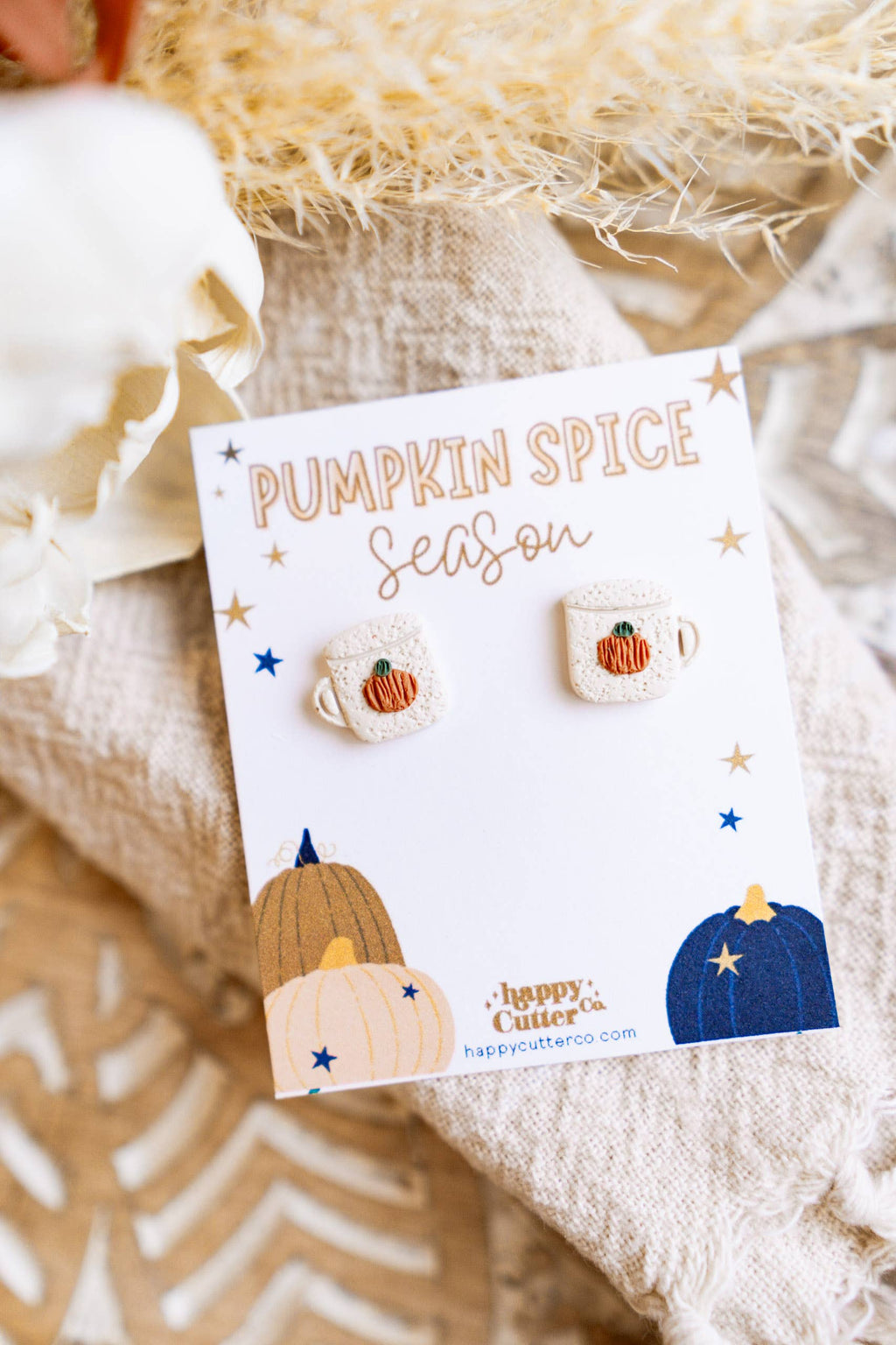 Cozy Fall Stud Earrings | Fall Mug Studs
