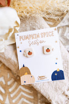 Cozy Fall Stud Earrings | Fall Mug Studs