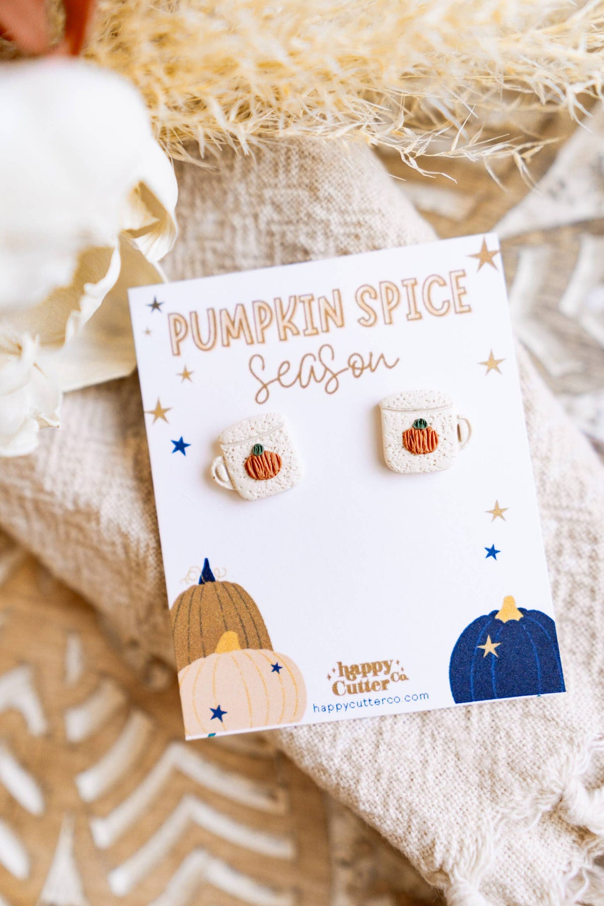 Cozy Fall Stud Earrings | Fall Mug Studs
