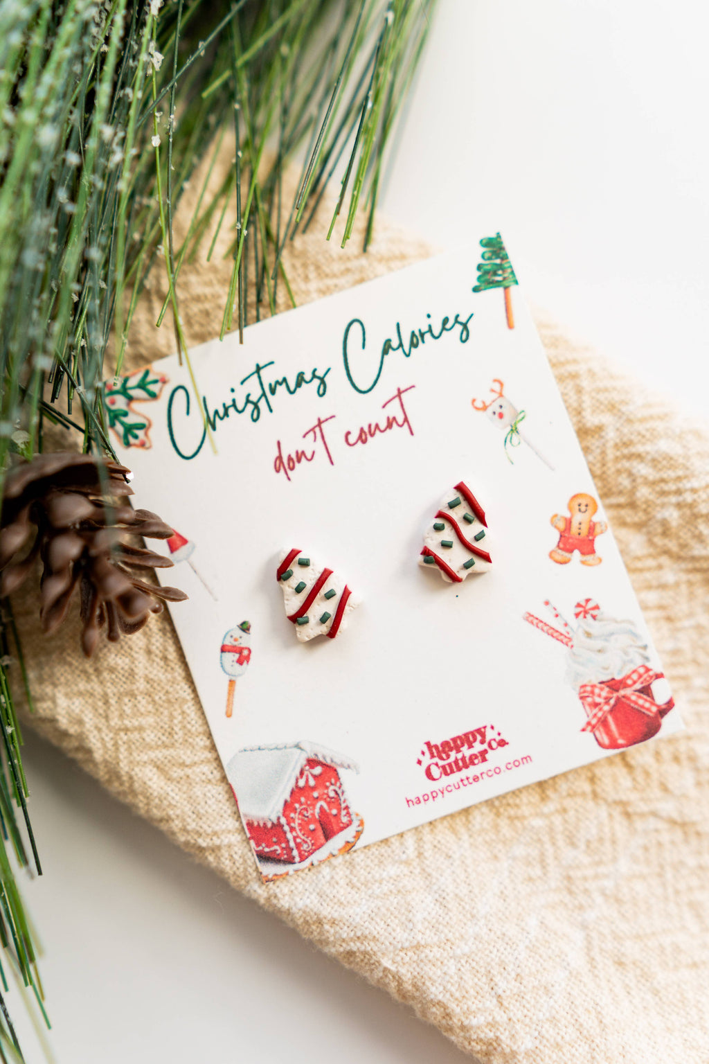 Christmas Tree Cake Treat Studs