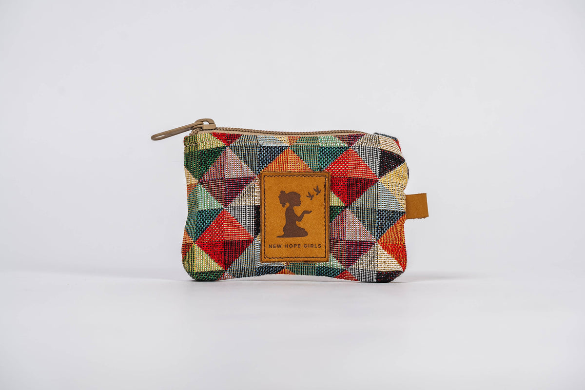 Kaleidoscope Card Pouch | Multicolor Geometric Design