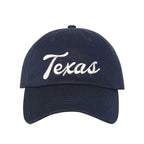 Texas Script Embroidered Baseball Hat