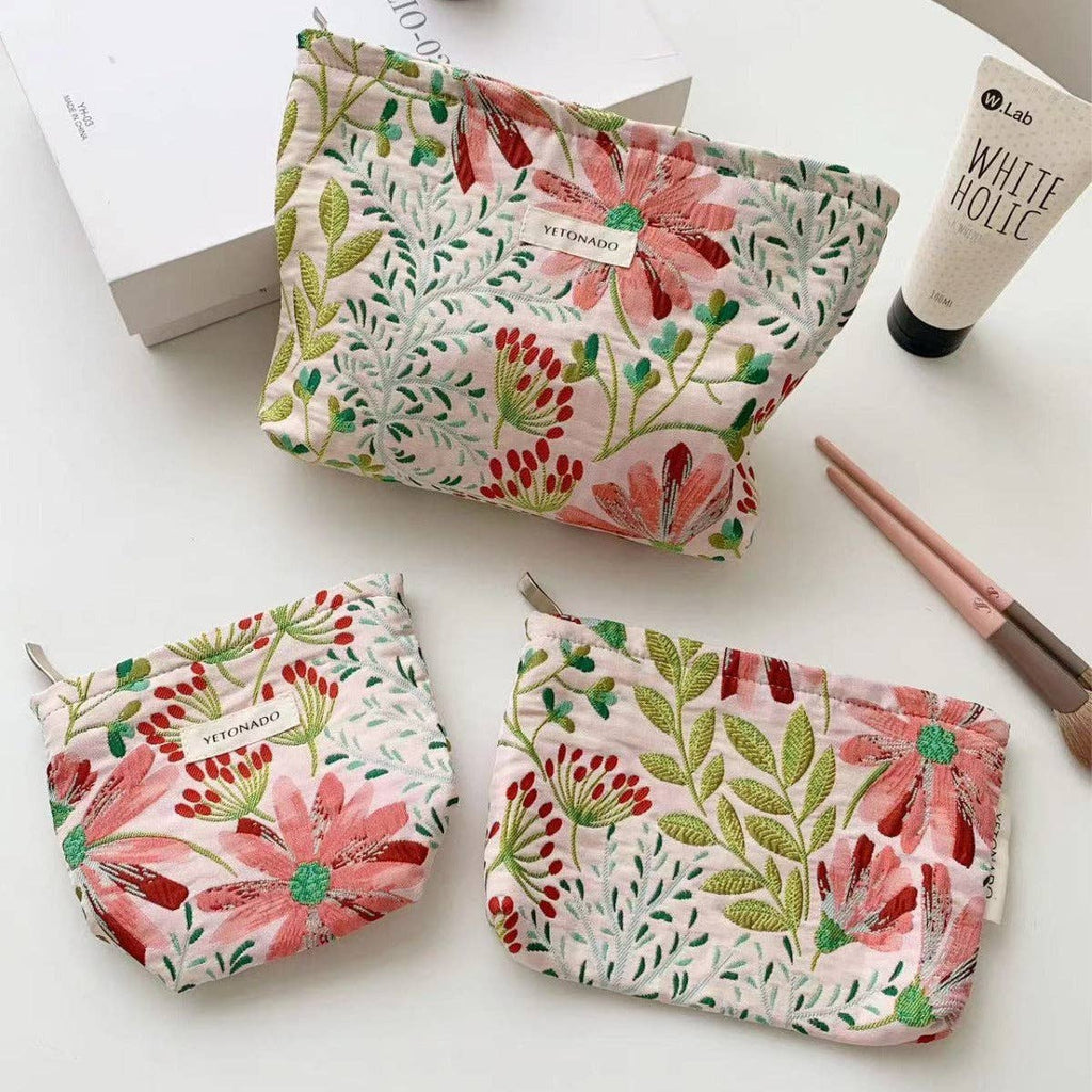 Gerbera Flower Cosmetic Bag
