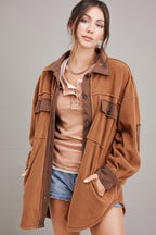 Mandy Soft Brushed Fleece Shacket