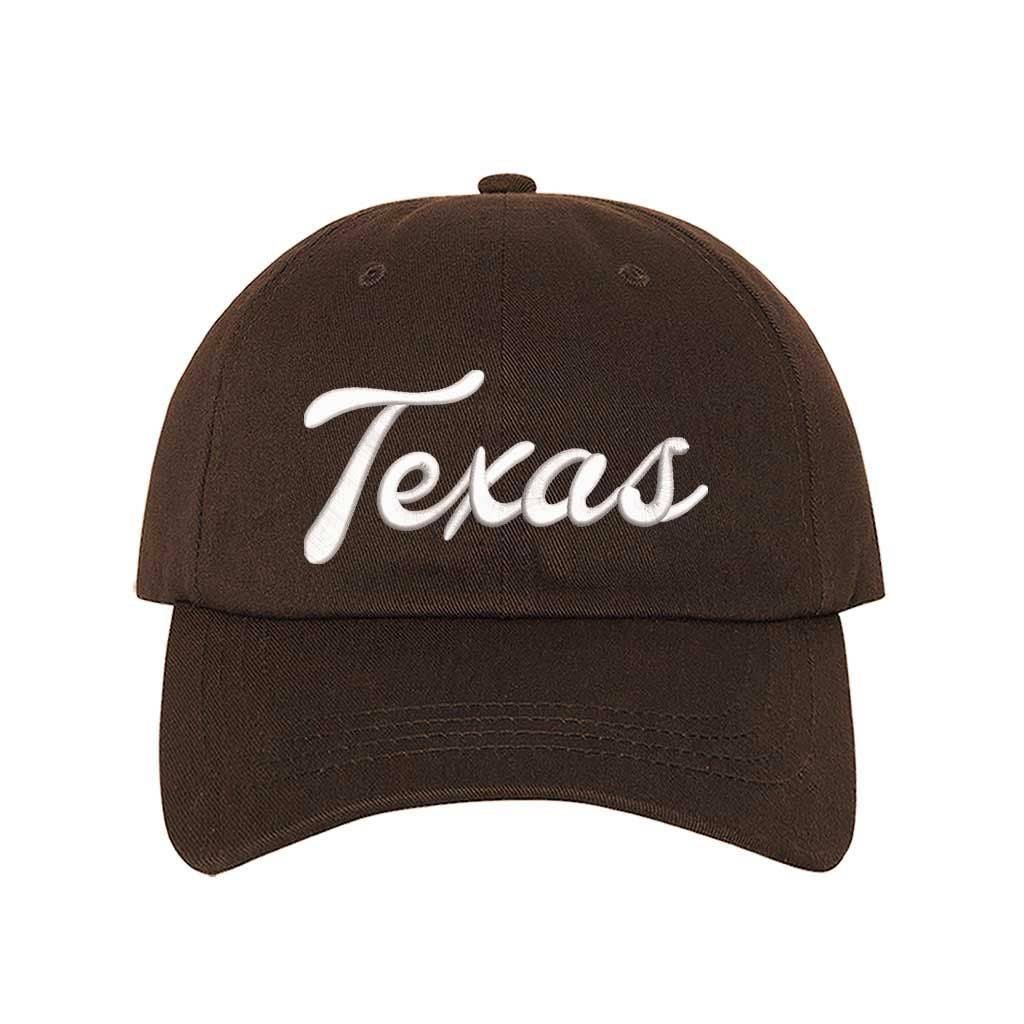 Texas Script Embroidered Baseball Hat