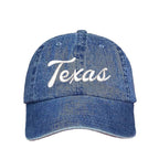 Texas Script Embroidered Baseball Hat
