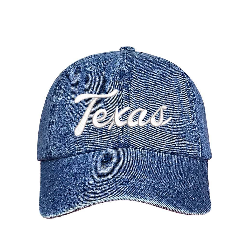 Texas Script Embroidered Baseball Hat