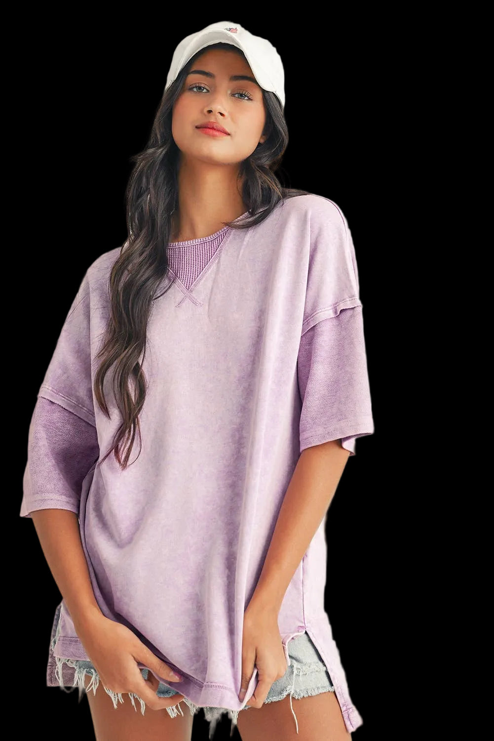 Jules Mineral Wash Dropped Shoulder Oversized Tee