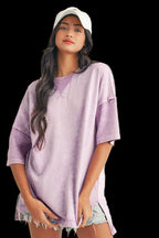 Jules Mineral Wash Dropped Shoulder Oversized Tee
